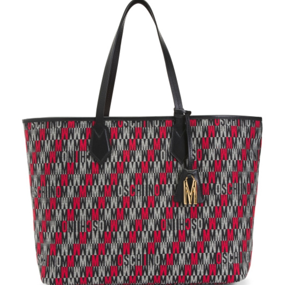 NWT $780 Moschino Logo Tote Bag